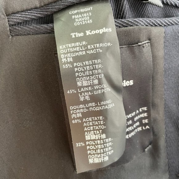 The Kooples military style navy top coat (size "38") - Picture 4 of 4